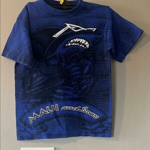 Maui and Sons Blue Shark Graphic Kids T-Shirt